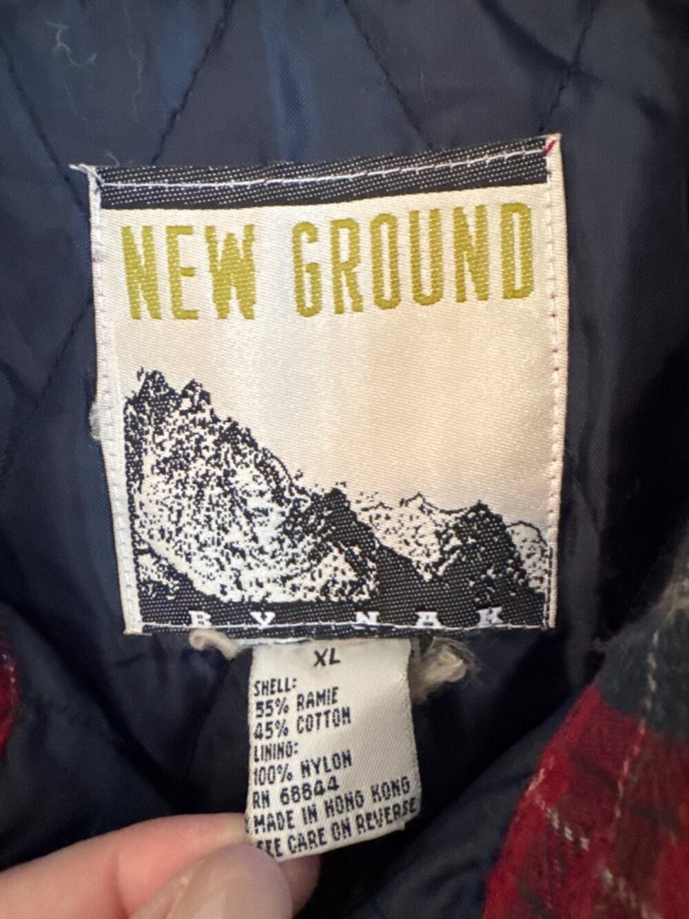 Vintage 90's New Ground Red Plaid Button Down Shacket Size XL - Picture 3 of 6